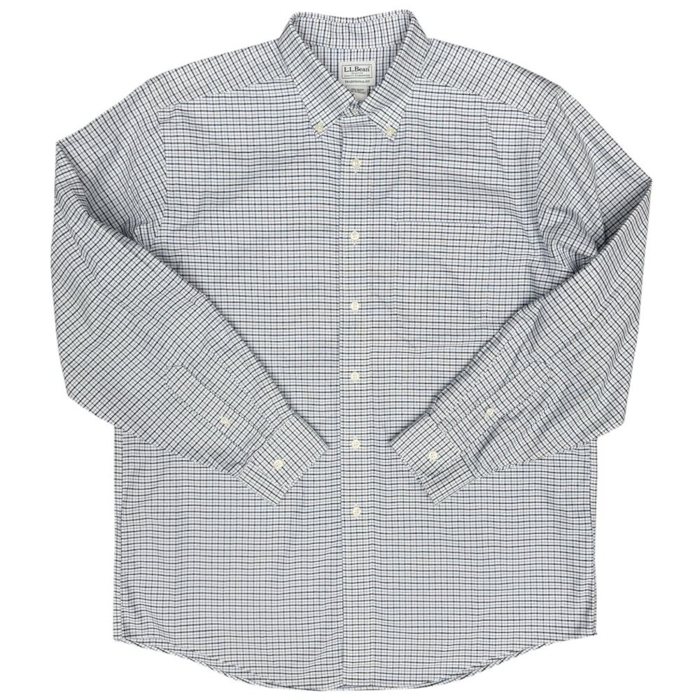 EUC Men's LL BEAN Long Sleeve Traditional Fit Oxford Shirt 237807 | Size 16/34‎